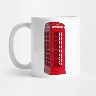 Red English Phone booth Mug